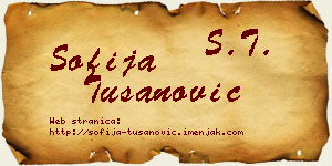 Sofija Tušanović vizit kartica